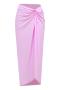 new stylish slight stretch solid color cover-up_Pink