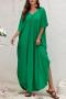 stylish 7 colors v-neck loose beach maxi robe cover-up_Black_White_Red_Yellow_Green