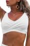new stylish plus-size padded 12-color front twisted bikini tops_Black_White