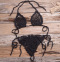 new sexy slight stretch 11-color knit cotton lace-up hollow bikini sets_Black