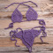 new sexy slight stretch 11-color knit cotton lace-up hollow bikini sets_Black_White_Pink_Red_Yellow_Orange_Sky Blue_Blue_Purple