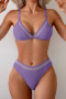 new patchwork 5-color padded suspender triangle bikini sets_Black_Magenta_Forest Green_Sky Blue_Light Purple