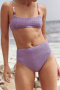 new 5-color patchwork padded stripes suspender tankini sets_Black_Magenta_Forest Green_Sky Blue_Light Purple