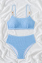 new 5-color patchwork padded stripes suspender tankini sets_Black_Magenta_Forest Green_Sky Blue