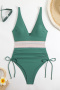 s-xl sexy contrast patchwork padded drawstring suspenders one-piece swimsuit_Black_White_Magenta_Green