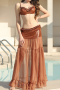 sexy patchwork underwire padded bikini sets & chiffon one size cover-up_Beige_Brown
