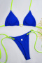 new sexy patchwork 9-color padded lace-up halterneck triangle bikini sets_Black_White_Pink_Red_Orange_Aqua Green_Sea Blue
