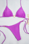 new sexy patchwork 9-color padded lace-up halterneck triangle bikini sets_Black_White_Pink_Red_Orange_Aqua Green_Sea Blue_Purple