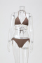 new sexy patchwork padded 6-color shell chains lace-up bikini sets_Pink_Magenta_Yellow_Sky Blue_Blue_Brown