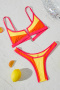 new sexy contrast 9-color padded suspender bikini sets_Pink_Red_Yellow_Orange