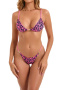 new sexy patchwork leopard printing padded lace-up bikini sets_Pink