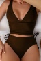 s-xl new 4-color patchwork padded suspender high-waist tankini sets_Black_Red_Sea Blue_Brown