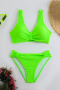 stylish 8 colors textured padded tankini set_Pink_Magenta_Yellow_Light Green