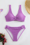 stylish 8 colors textured padded tankini set_Pink_Magenta_Yellow_Light Green_Green_Blue_Light Purple