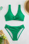 stylish 8 colors textured padded tankini set_Pink_Magenta_Yellow_Light Green_Green