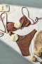 beach 3d flower decor padded two piece set bikini_Black_White_Beige_Brown