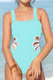 girls teen stylish 6 colors hollow non-padded one-piece swimsuit_Black_Magenta_Orange_Sky Blue