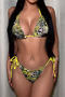 sexy 8 colors leopard printing padded halter-neck lace-up triangle bikini set_Black_Pink_Red_Rose Red_Magenta_Yellow