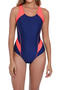 stylish plus size two colours removable padding backless one-piece swimsuit_Orange