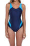 stylish plus size two colours removable padding backless one-piece swimsuit_Orange_Blue
