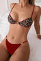 xs-l sexy 3 colors leopard printing padded bikini set_Black_Red