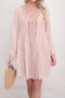 stylish cut out crochet 3 colors loose beach dress cover-up_Black_White_Pink