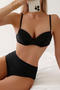 sexy 4 colors padded underwire high waist backless sling bikini set_Black
