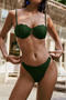 xs-l sexy 4 colors pendant decor padded underwire push up bikini set_Black_Rose Red_Dark Green