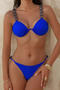 sexy 3 colors beading padded underwire bikini set_Black_White_Blue