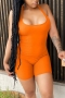 s-2xl plus size summer new stylish 12 colors stretch solid color sleeveless ribbed knitted casual playsuit_Black_White_Dark Green_Red_Sky Blue_Dark Blue_Brown_Pink_Orange