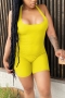 s-2xl plus size summer new stylish 12 colors stretch solid color sleeveless ribbed knitted casual playsuit_Black_White_Dark Green_Red_Sky Blue_Dark Blue_Brown_Pink_Orange_Yellow