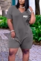 l-4xl plus size summer new stylish 3 colors stretch letter fixed printing v-neck pocket loose casual playsuit_Black_Dark Blue_Gray