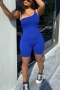 s-2xl plus size summer new stylish four colors solid color one shoulder sling stretch slim sexy playsuit_Black_Purple_Dark Blue