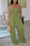 s-2xl summer new plus size 7 colors solid color stretch backless sling pockets smocked stylish jumpsuit_Black_White_Light Green_Dark Green