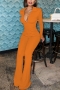 s-2xl plus size spring & autumn new 6 colors solid color stretch long sleeves slim stylish jumpsuit_Black_White_Sky Blue_Orange