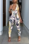 s-2xl summer new plus size 4 colors allover batch printing high stretch deep v backless sexy skinny jumpsuit_Sky Blue_Pink