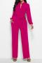 s-3xl plus size autumn new stylish 7 colors solid color single breasted belt high stretch pocket casual jumpsuit_Black_Dark Green_Red_Rose Red_Blue_Dark Blue_Magenta