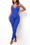 sexy plus size high stretch 5 colors padded backless cross sling skinny jumpsuit_Black_White_Gray_Rose Red_Blue