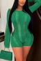 sexy plus size slight stretch 7-colors knitted hollow backless slim playsuit_Black_White_Pink_Yellow_Light Green_Green