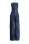 stylish non-stretch strapless multiple pockets hole denim cargo jumpsuit_Sky Blue_Dark Blue