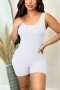 stylish plus size slight stretch 5 colors backless skinny playsuit_Black_White