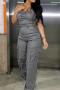 xs-xl sexy slight stretch pure color tube design jumpsuit(new added colors)_Black_Gray