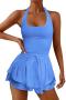 sexy new plus size stretch 10 colors halter-neck unpadded playsuit_Black_Pink_Light Pink_Magenta_Orange_Green_Sky Blue_Blue_Dark Blue_Sea Blue
