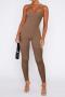 plus size sexy 9 color solid color high stretch ribbed knit slim jumpsuit_Black_White_Pink_Magenta_Orange_Green_Dark Green_Purple_Khaki