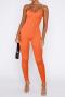 plus size sexy 9 color solid color high stretch ribbed knit slim jumpsuit_Black_White_Pink_Magenta_Orange