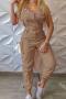 sexy plus size non-stretch 7 colors solid color sling jumpsuit_Black_Gray_Pink_Red_Yellow_Green_Khaki