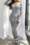 plus size pure color 6 colors high stretch zip-up slim casual jumpsuit_Black_White_Gray