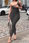 stylish stretch solid three colors one-shoulder slim jumpsuit_Dark Gray