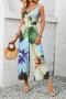 new sexy slight stretch fixed printing hollow slim suspender jumpsuit_Orange_Blue