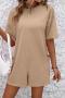 sexy slight stretch simple solid color loose backless playsuit_Black_White_Pink_Green_Dark Blue_Khaki